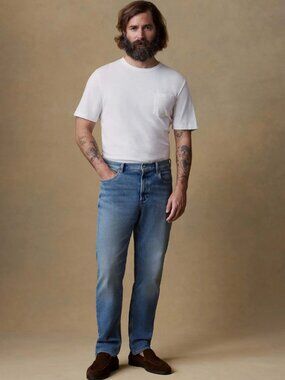Faherty Stretch Terry Indigo 5-Pocket Jeans 30x32 Indigo Ocean Wash